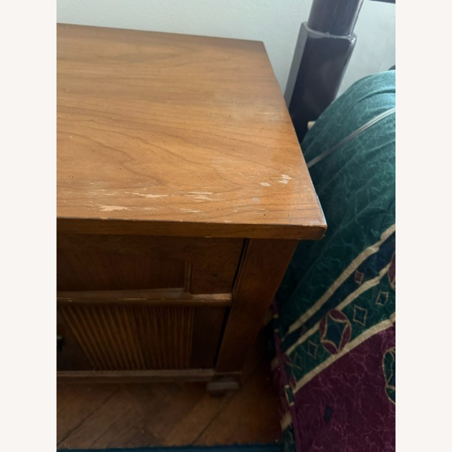 Dark Brown Wood Nightstand - image-4