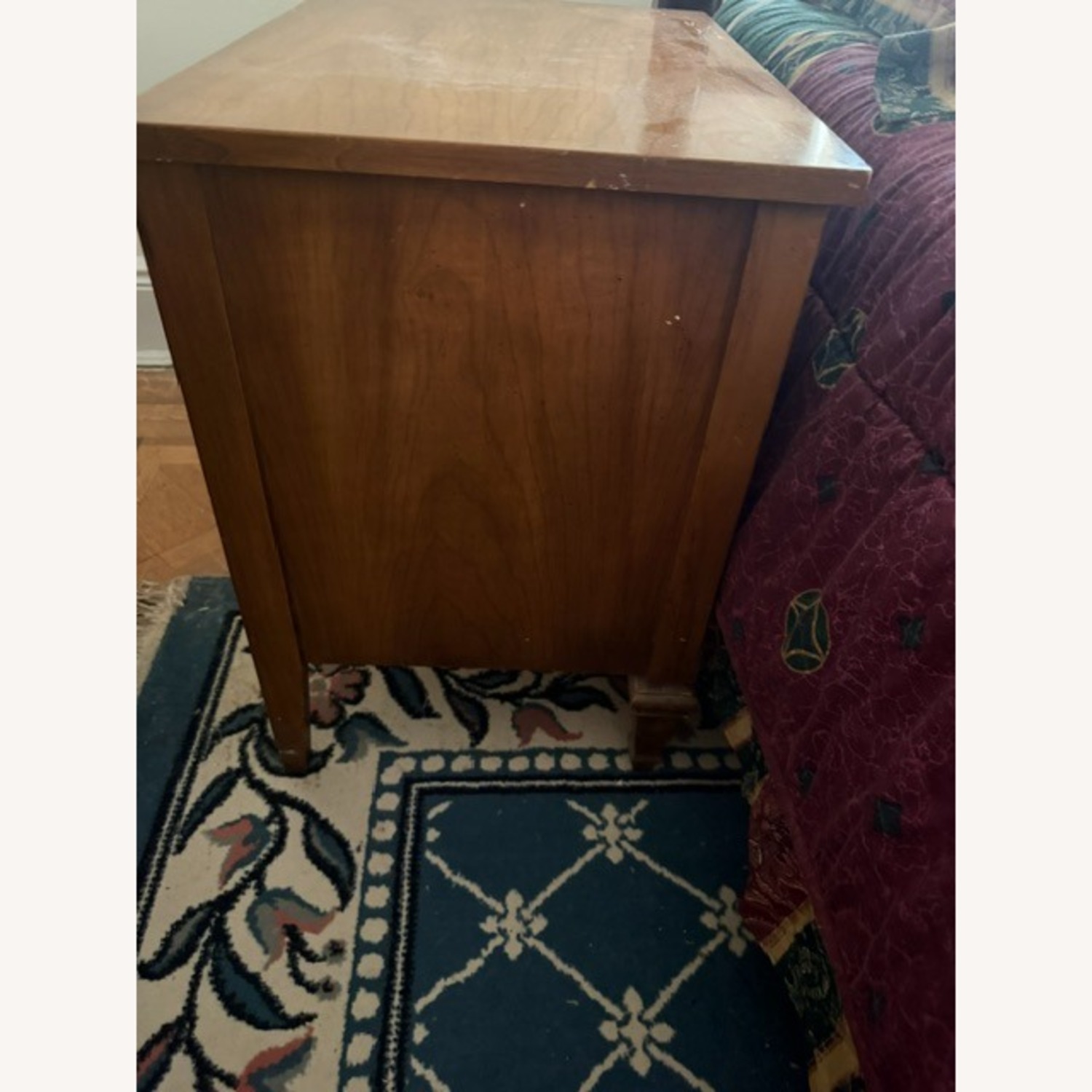 Dark Brown Wood Nightstand - image-2