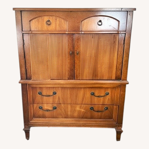 Used Vintage/Antique Finds Dark Brown Wood Armoire for sale on AptDeco