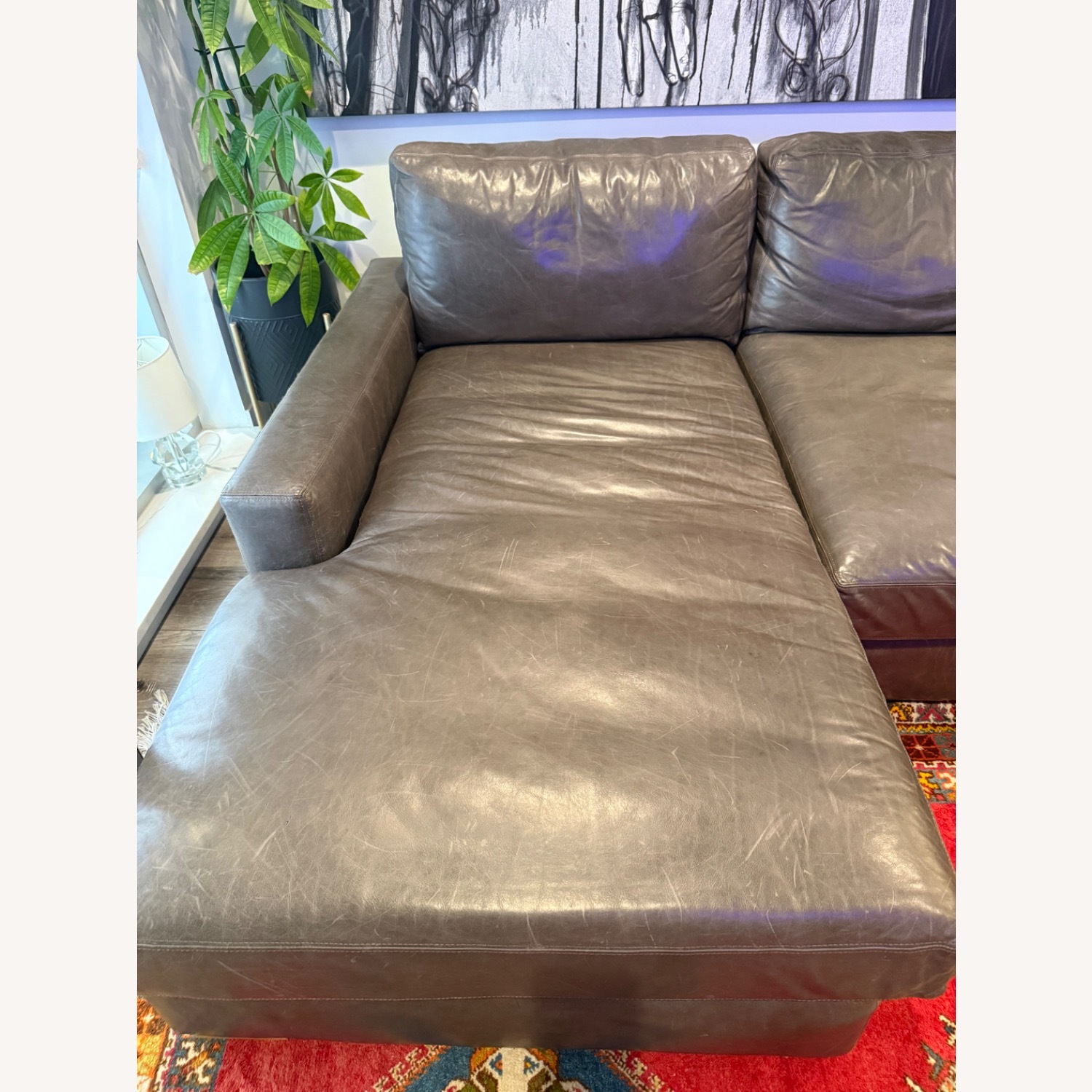 Restoration Hardware Maxwell Leather Sectional - image-3