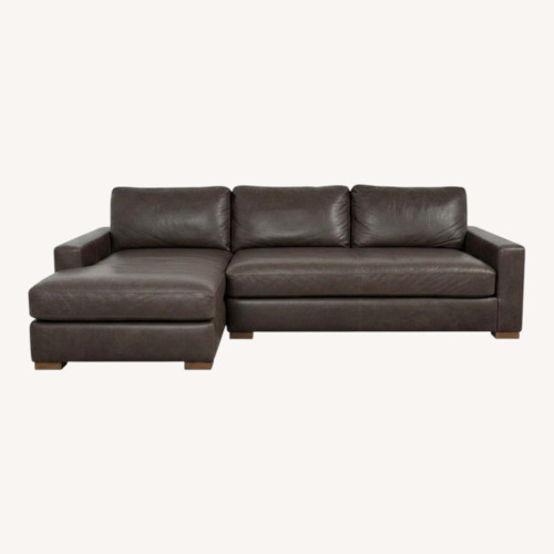 Used Restoration Hardware Maxwell Leather Sectional  for sale on AptDeco