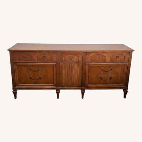 Used Vintage/Antique Finds Dark Brown Wood Dresser for sale on AptDeco