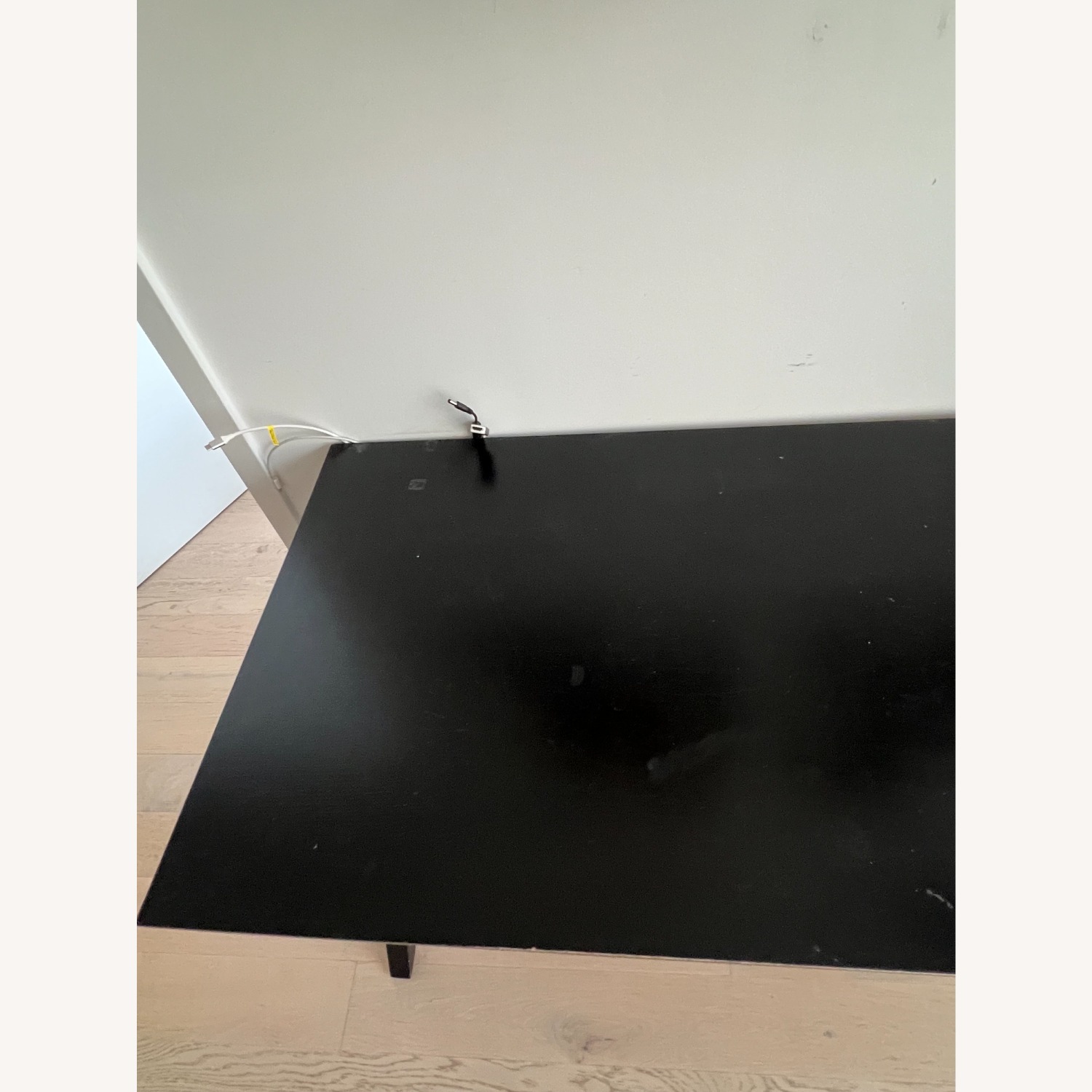 Crate & Barrel Spotlight Ebony X-Leg Desk 58" - image-5