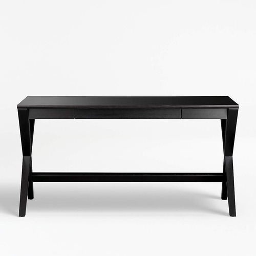 Used Crate & Barrel Spotlight Ebony X-Leg Desk 58" for sale on AptDeco