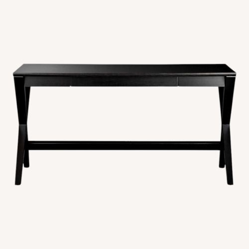 Used Crate & Barrel Spotlight Ebony X-Leg Desk 58" for sale on AptDeco