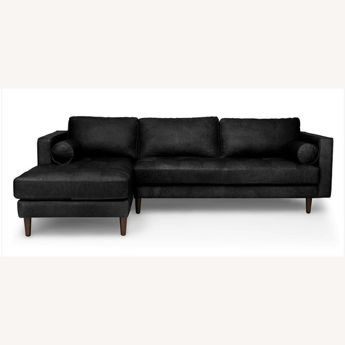 Used Article Sven 100" Tufted Leather Left Sectional for sale on AptDeco