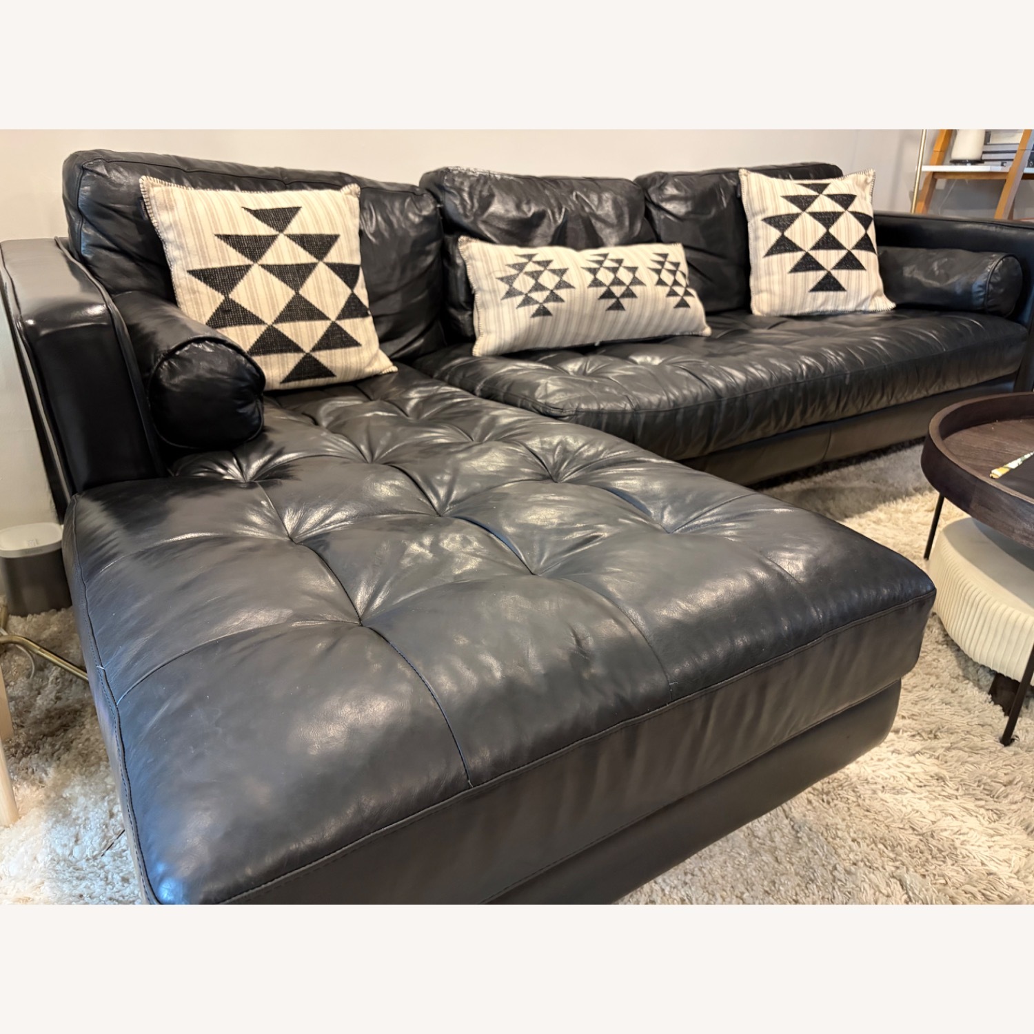 Article Sven 100" Tufted Leather Left Sectional - image-3
