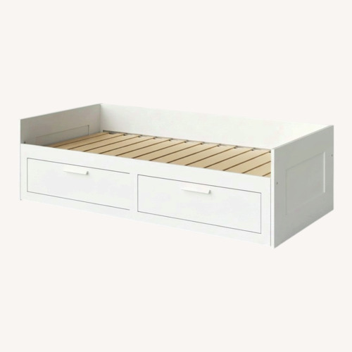 Used IKEA BRIMNES White Wood Daybed for sale on AptDeco