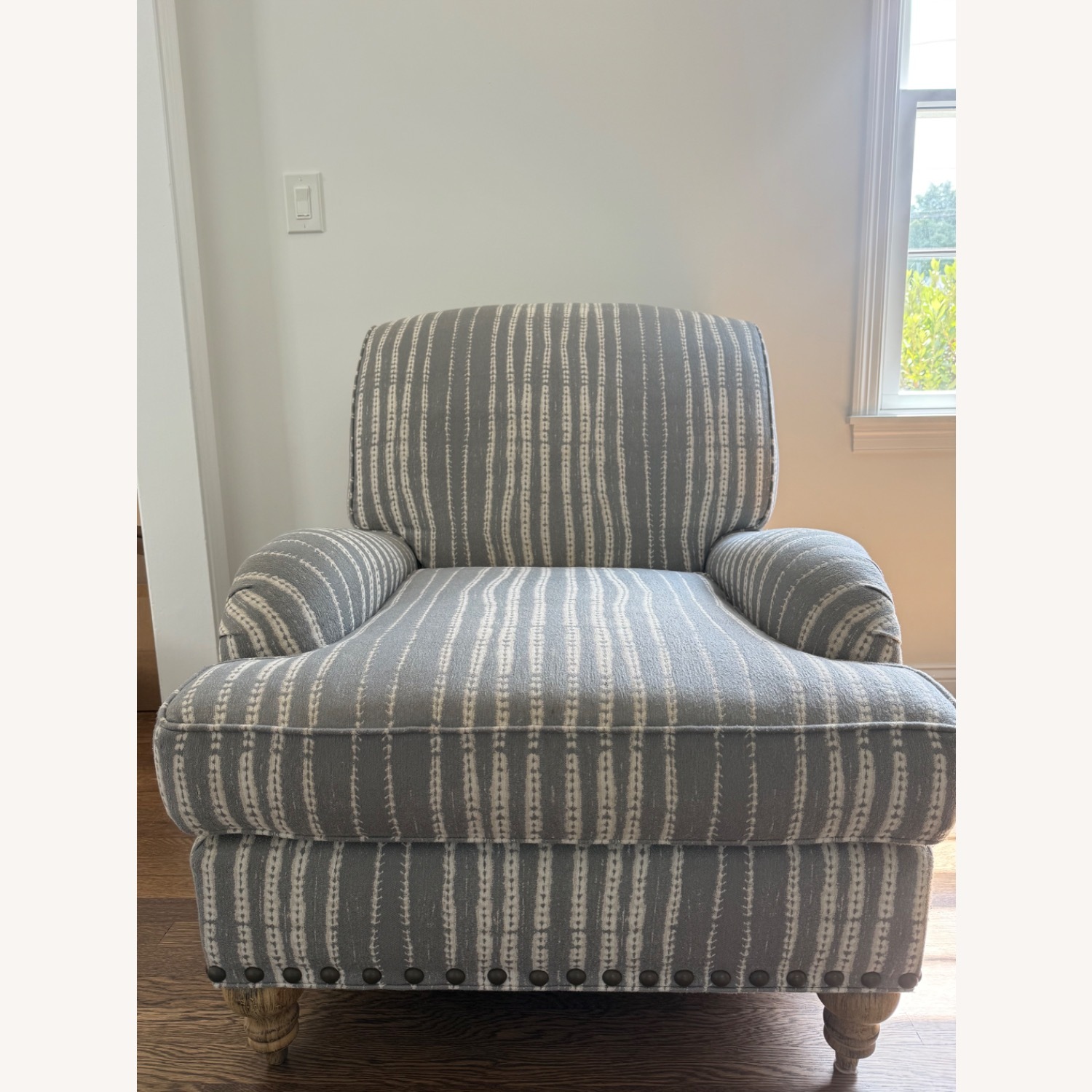 Arhaus English Roll Fabric Armchair - image-1