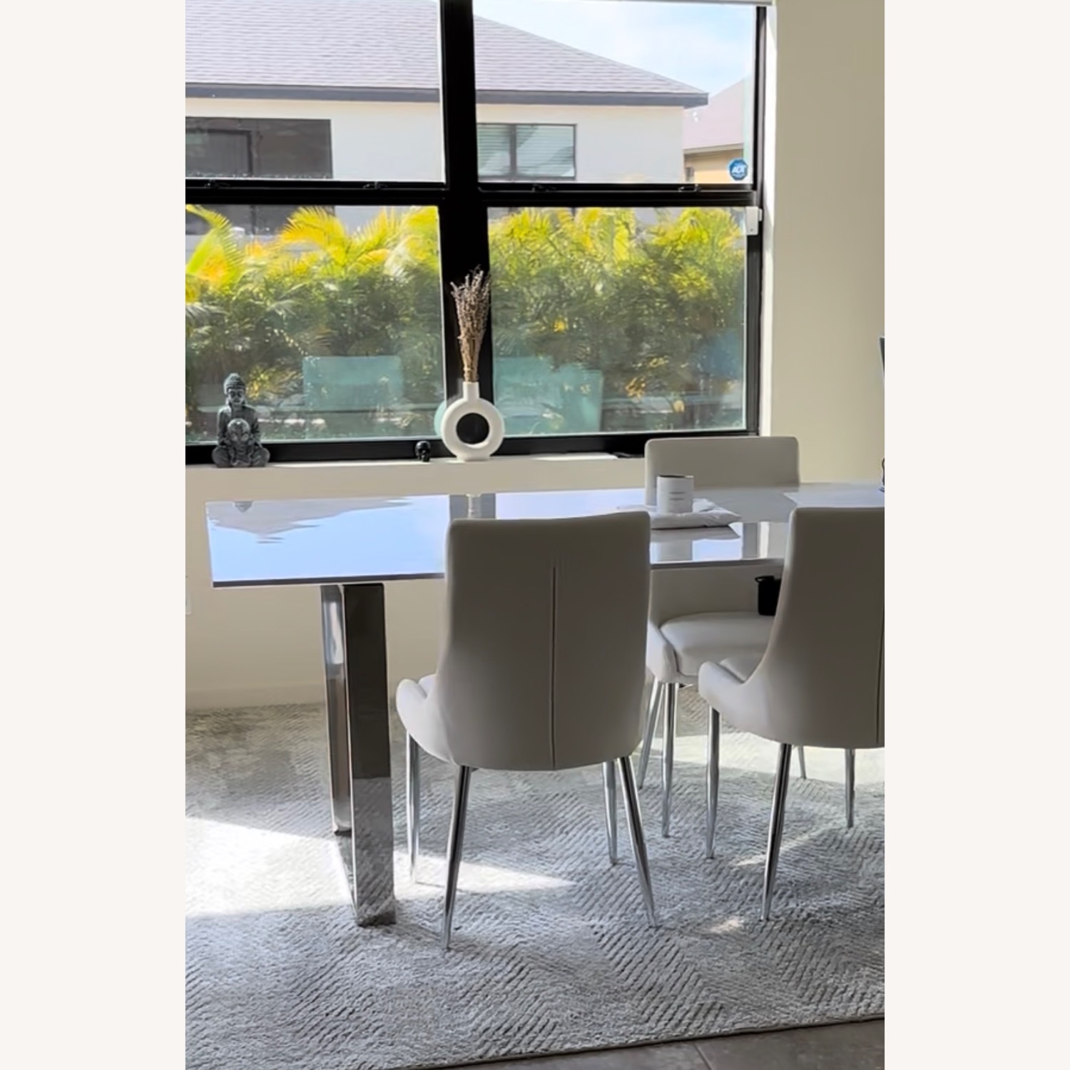 Wayfair White Marble Dining Table - image-2