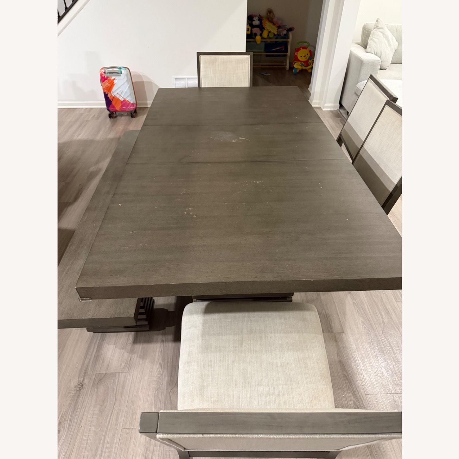 Dark Brown Wood Dining Set - image-4