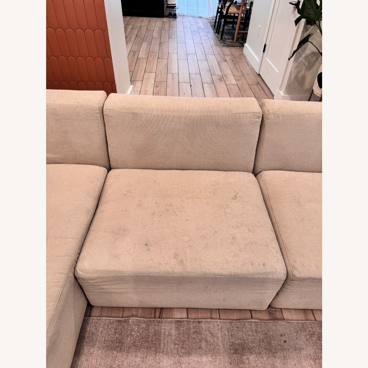 Floyd White Fabric 3+ Piece Sectional - image-4