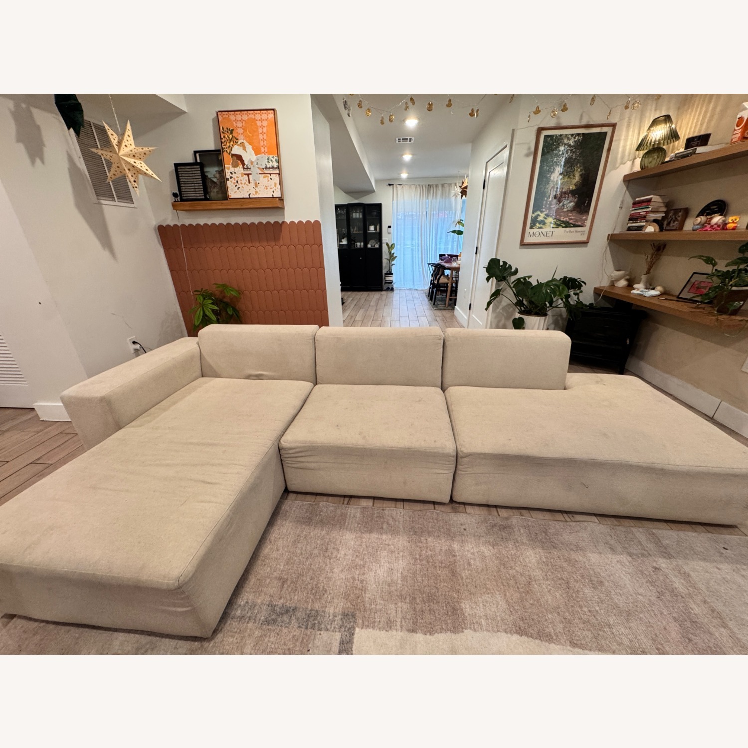 Floyd White Fabric 3+ Piece Sectional - image-2