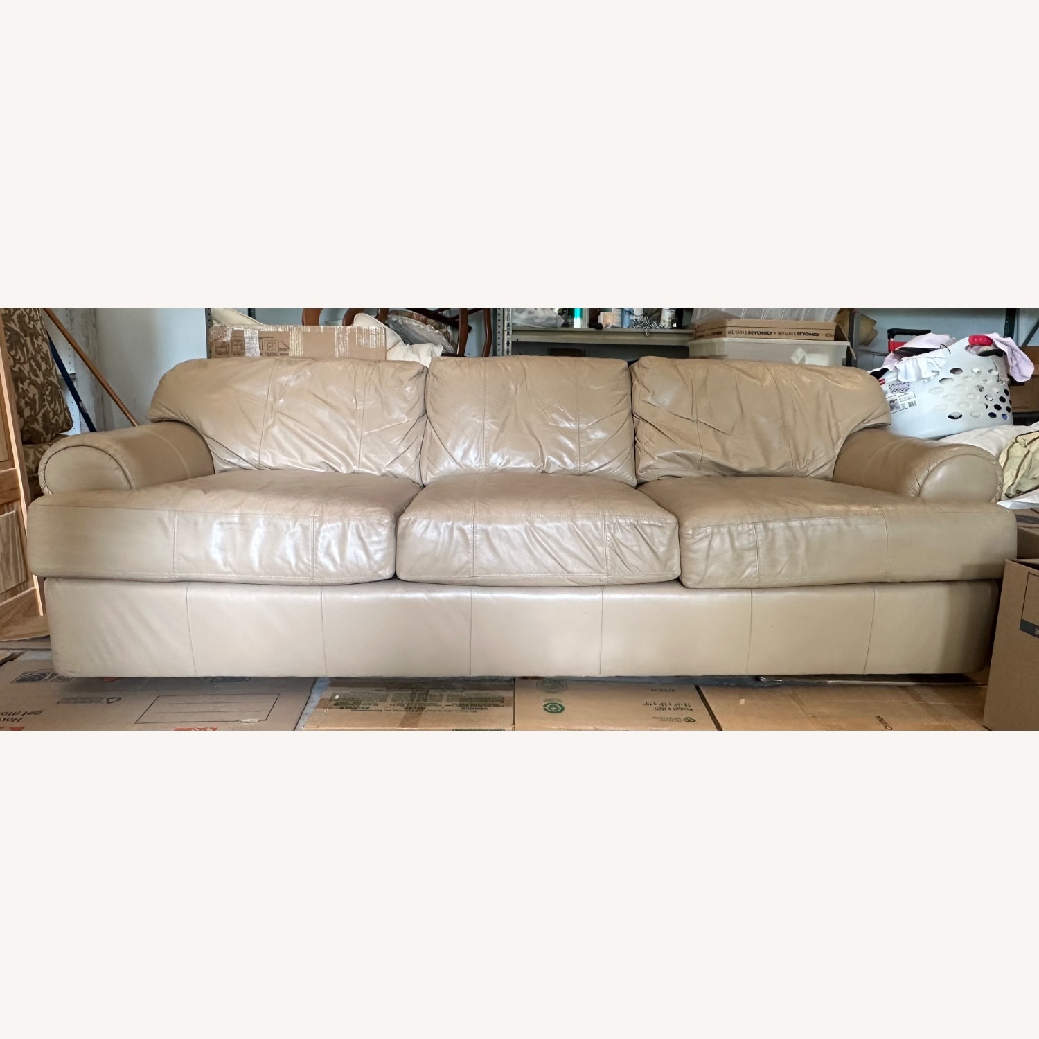 Henredon Soft Leather Sofa - image-3