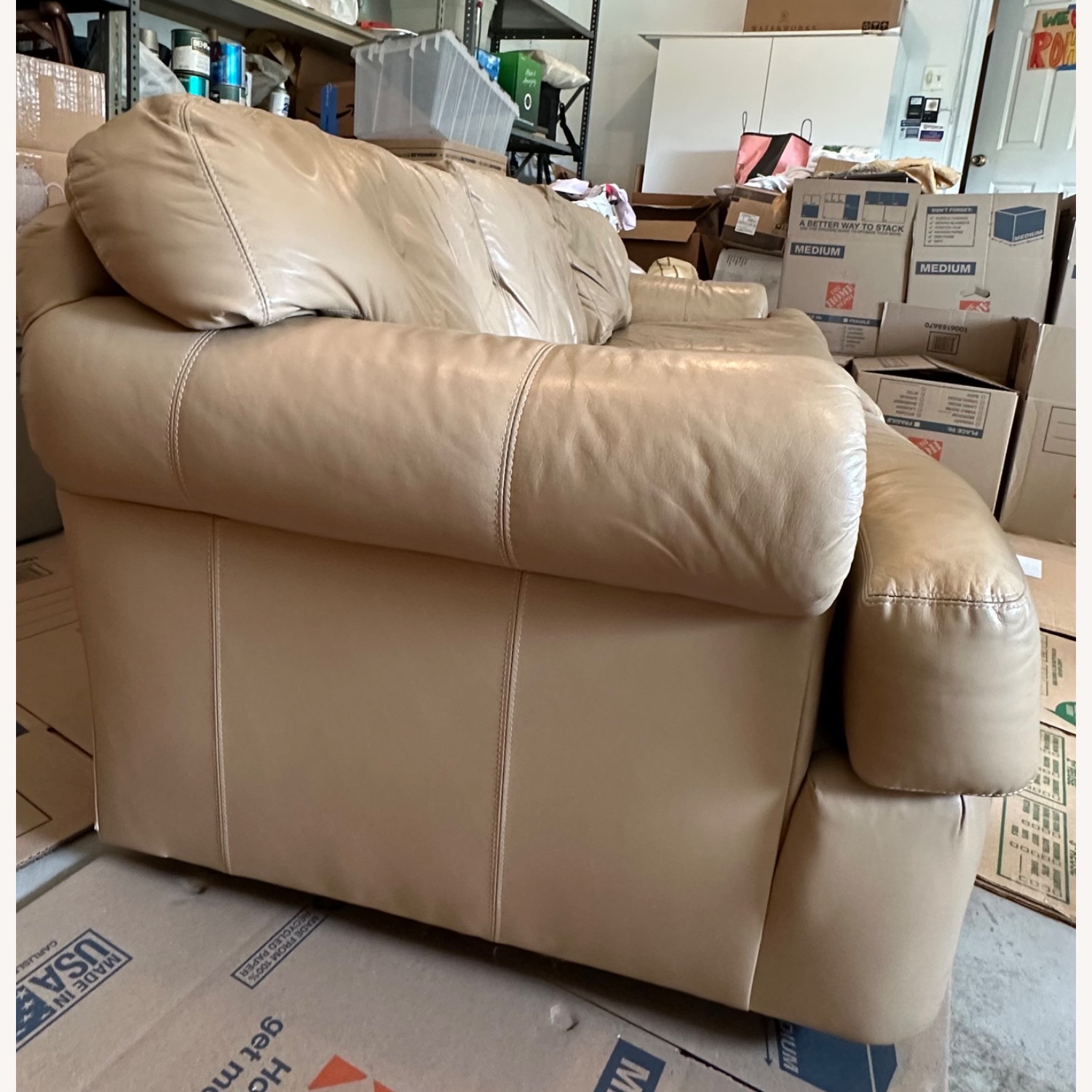 Henredon Soft Leather Sofa - image-4