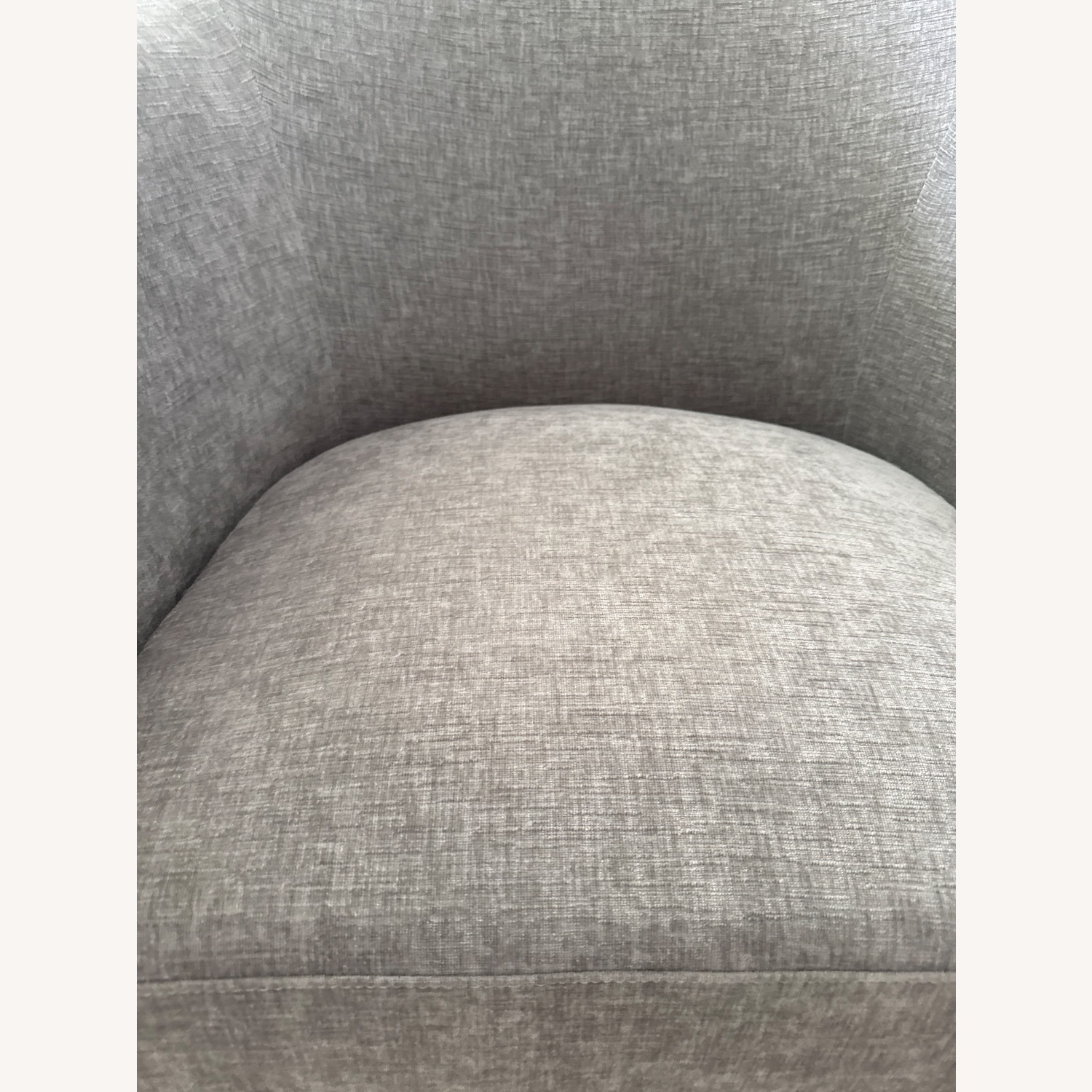 Light Gray Fabric Accent Chair - image-4
