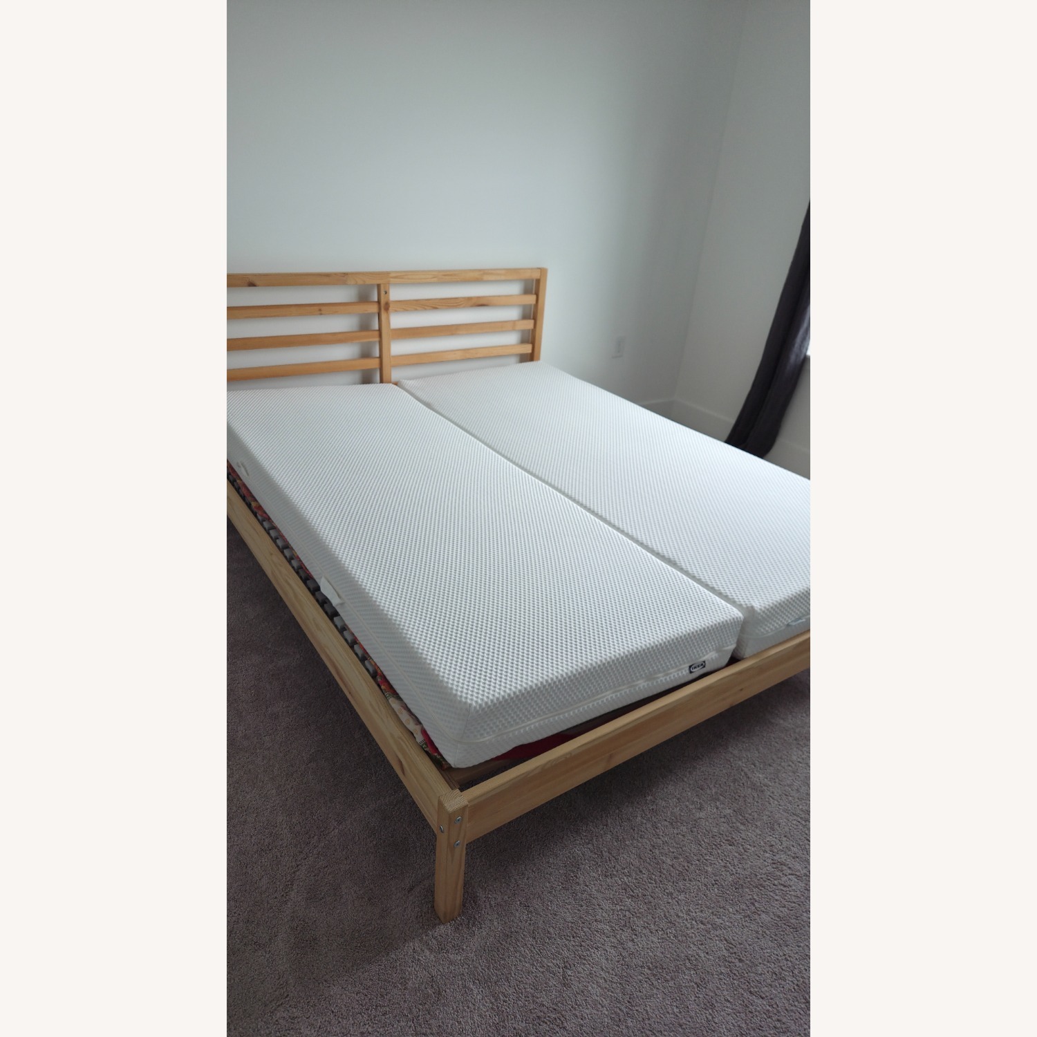 IKEA TARVA Natural Wood Queen Bed - image-3