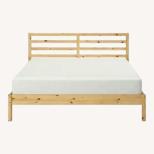 Used IKEA TARVA Natural Wood Queen Bed for sale on AptDeco