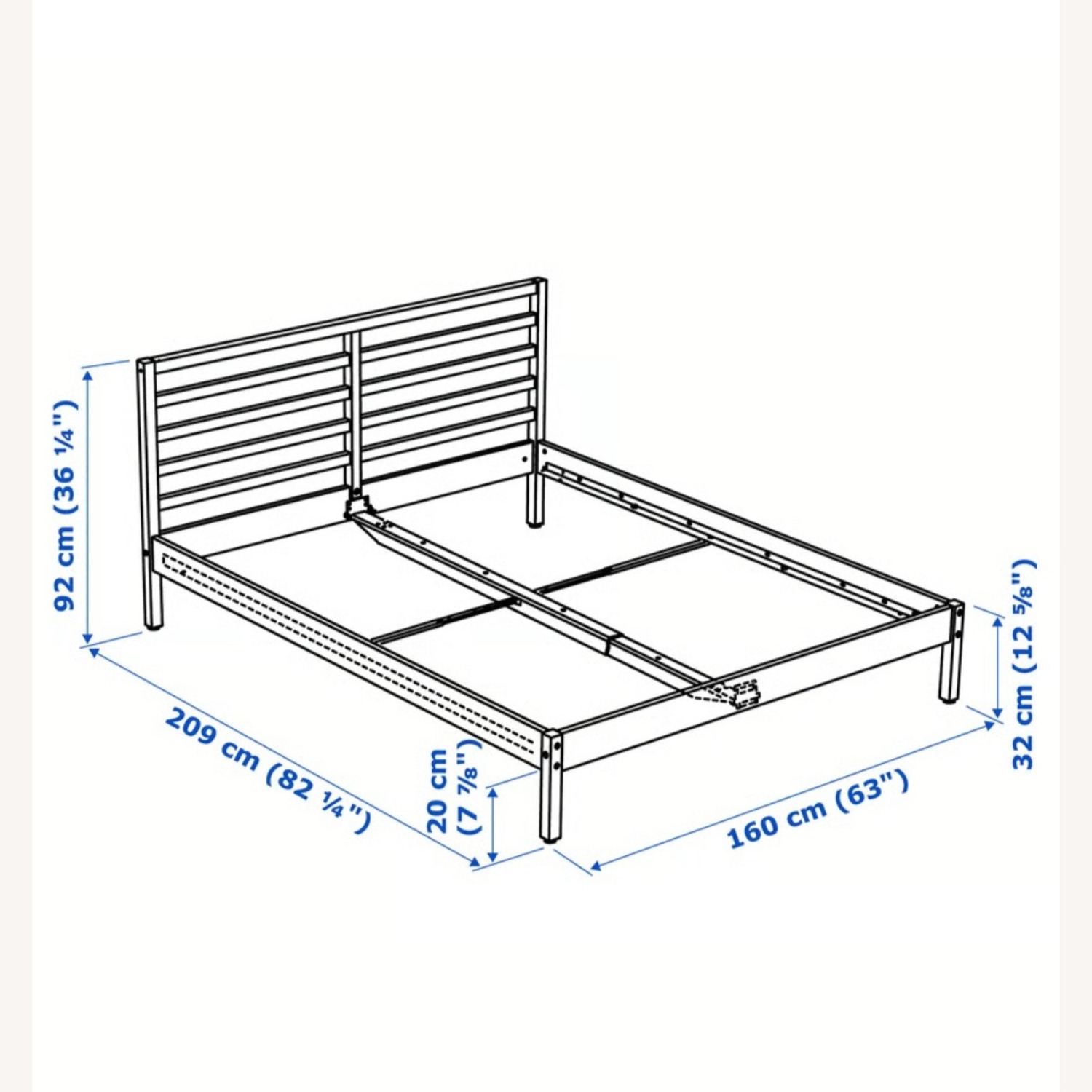 IKEA TARVA Natural Wood Queen Bed - image-4