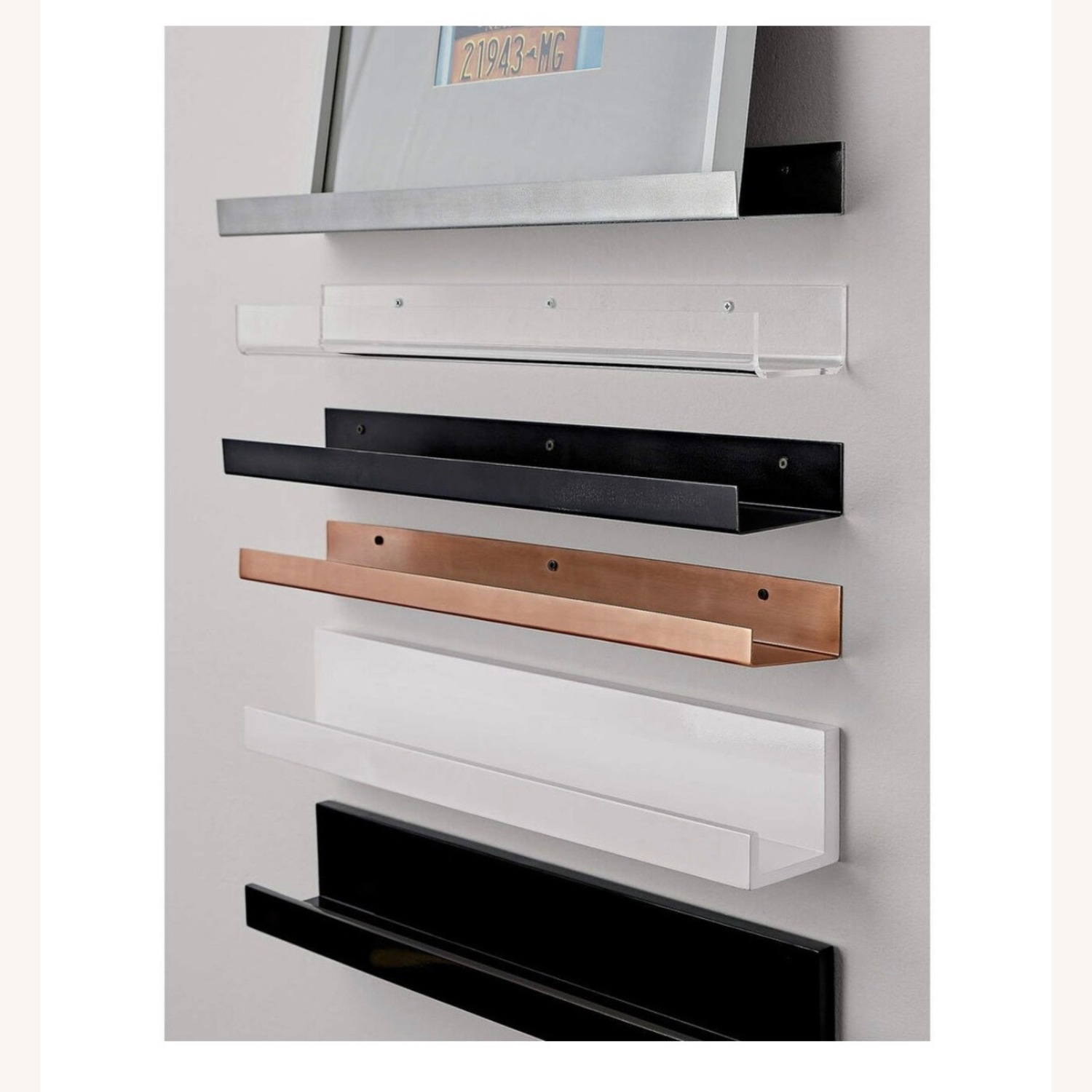 CB2 Metal Wall Ledge Gunmetal 48" - image-2