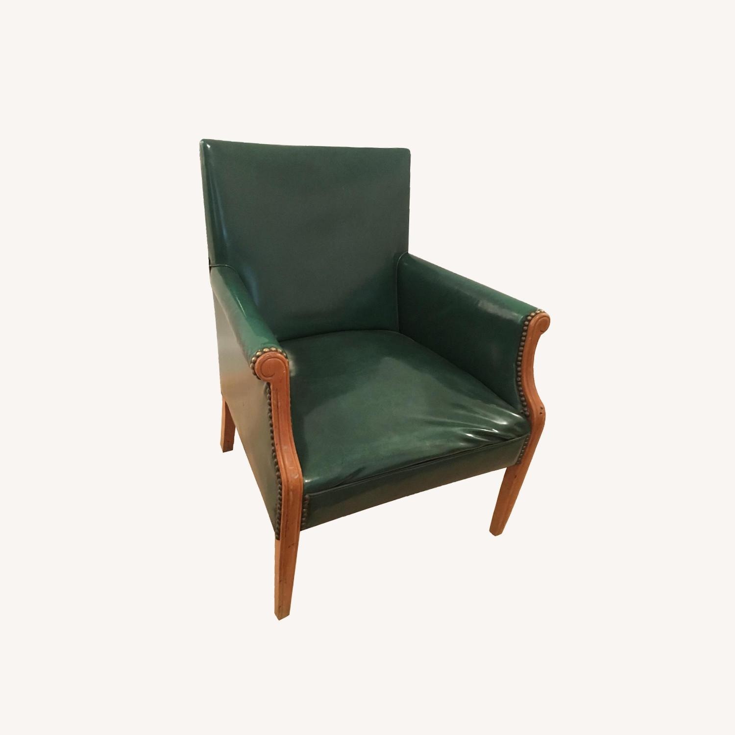 Mid-Century Vintage Emerald Green Armchair - image-1