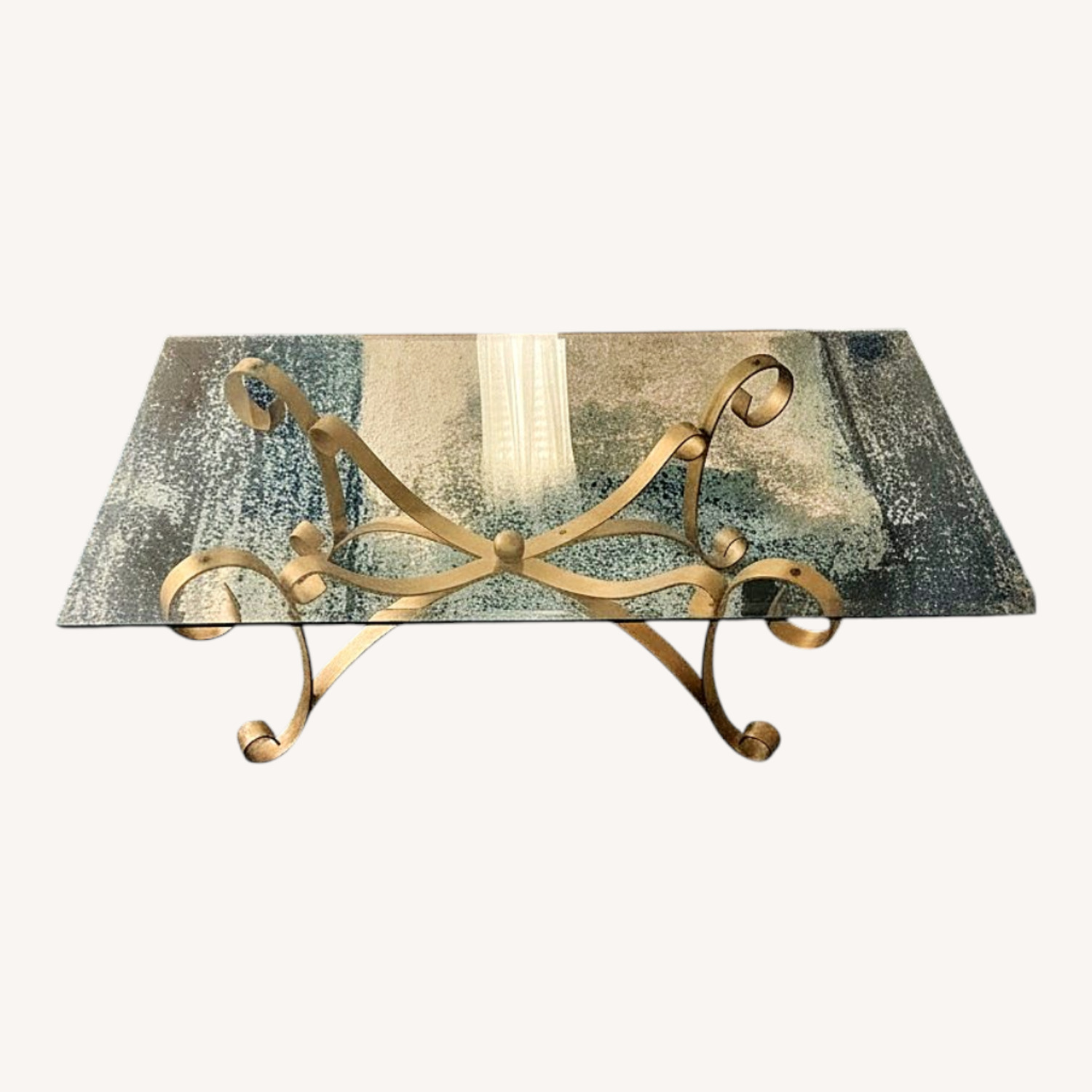 Gold Glass Coffee Table - image-0