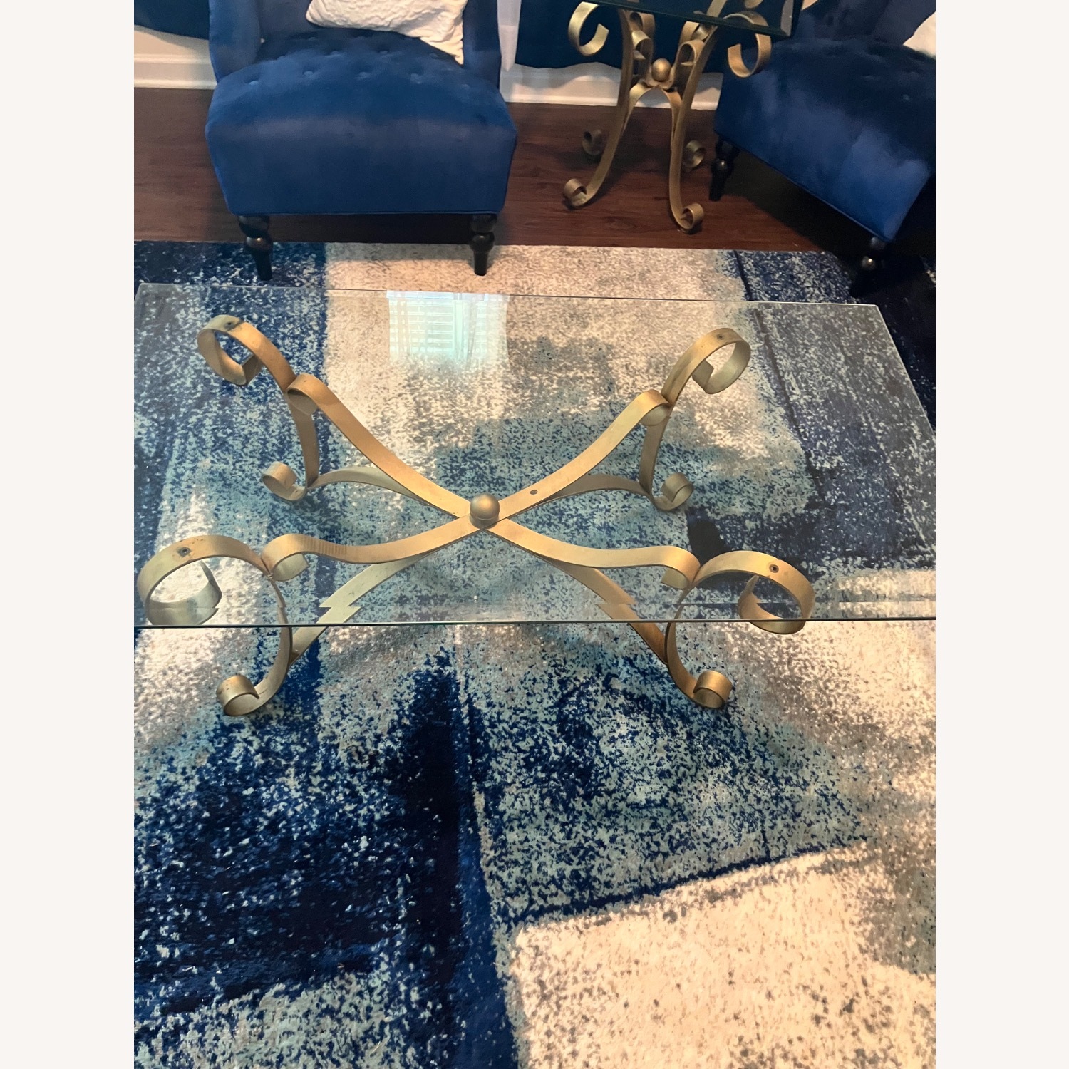 Gold Glass Coffee Table - image-2