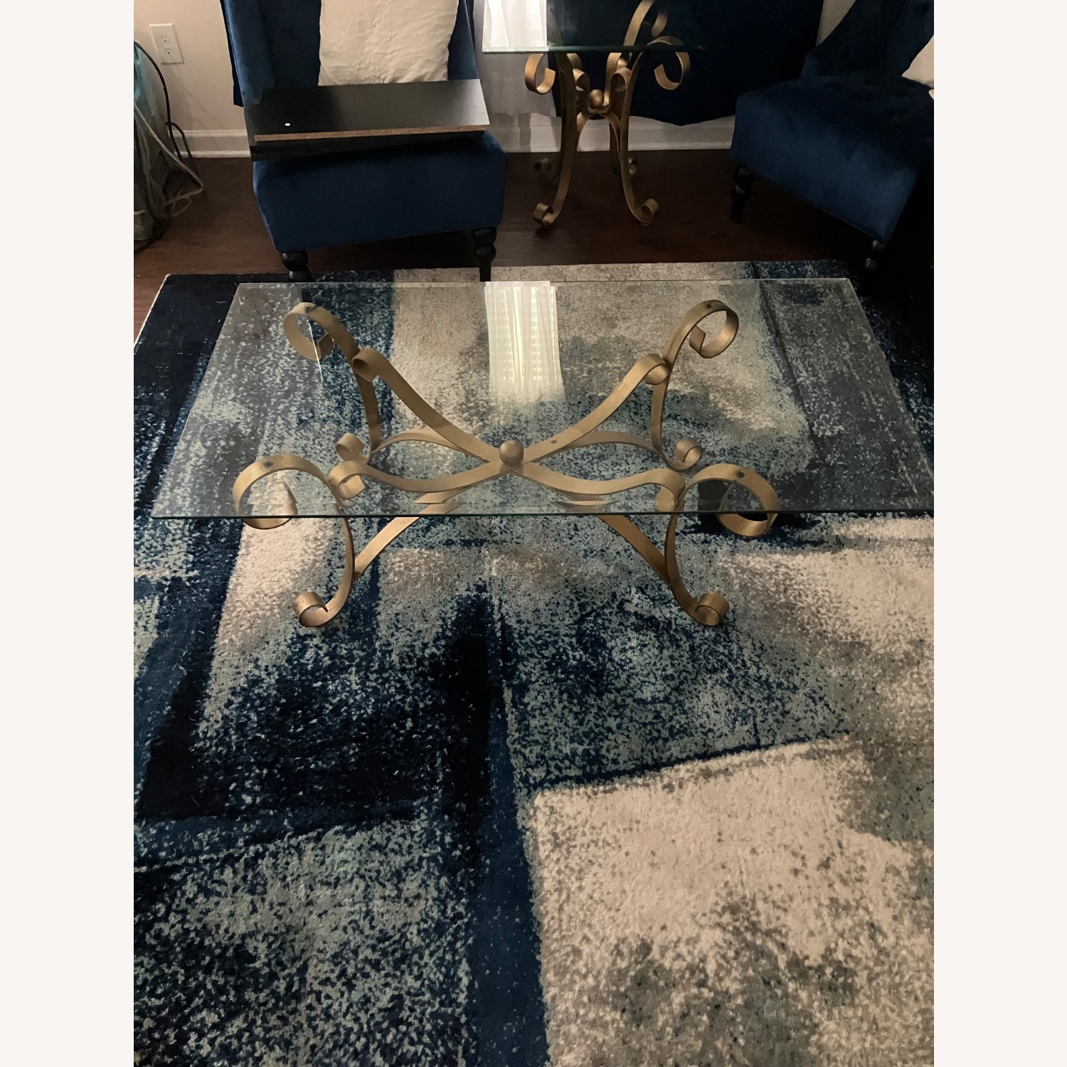 Gold Glass Coffee Table - image-1