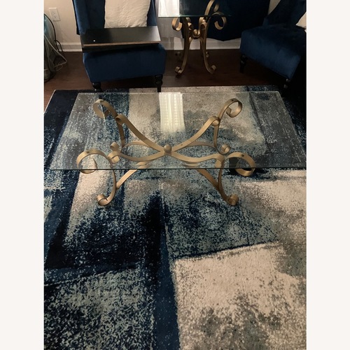 Used Gold Glass Coffee Table for sale on AptDeco