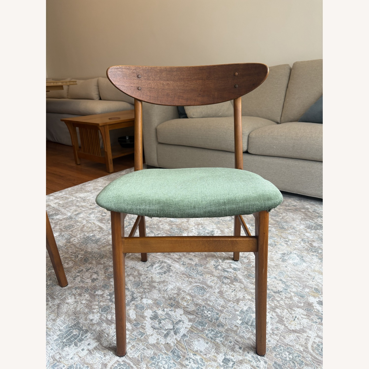 4 Refurbished Danish Dining Chairs (Teak) - image-3