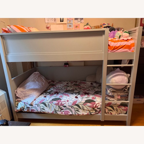 Used Crate & Barrel Small Space Gray Bunk Bed for sale on AptDeco