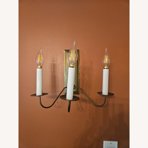 Used Vintage Brass Wall Lamp with 3 Lights for sale on AptDeco