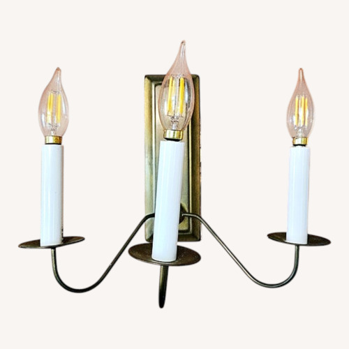 Used Vintage Brass Wall Lamp with 3 Lights for sale on AptDeco