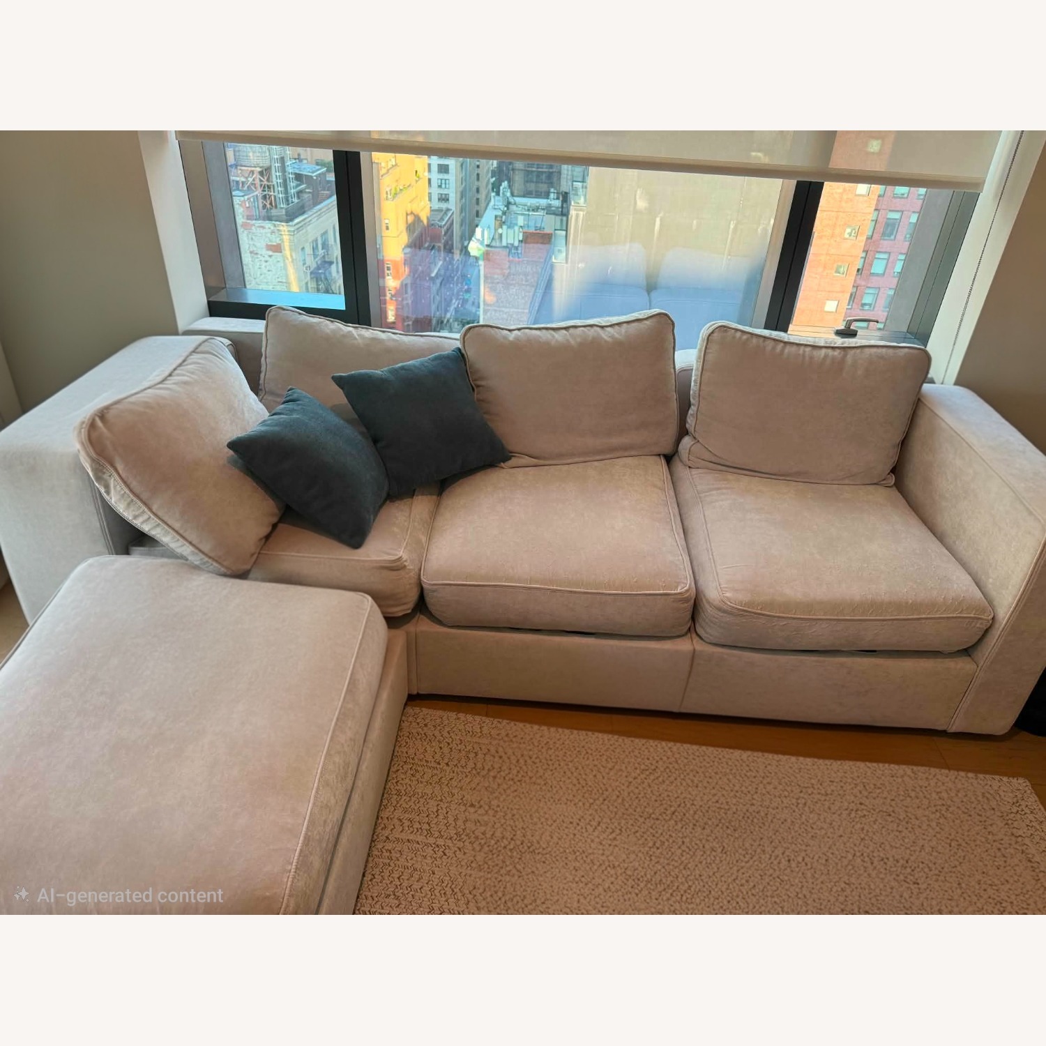 LoveSac Light Gray 2 Piece Sectional - image-1