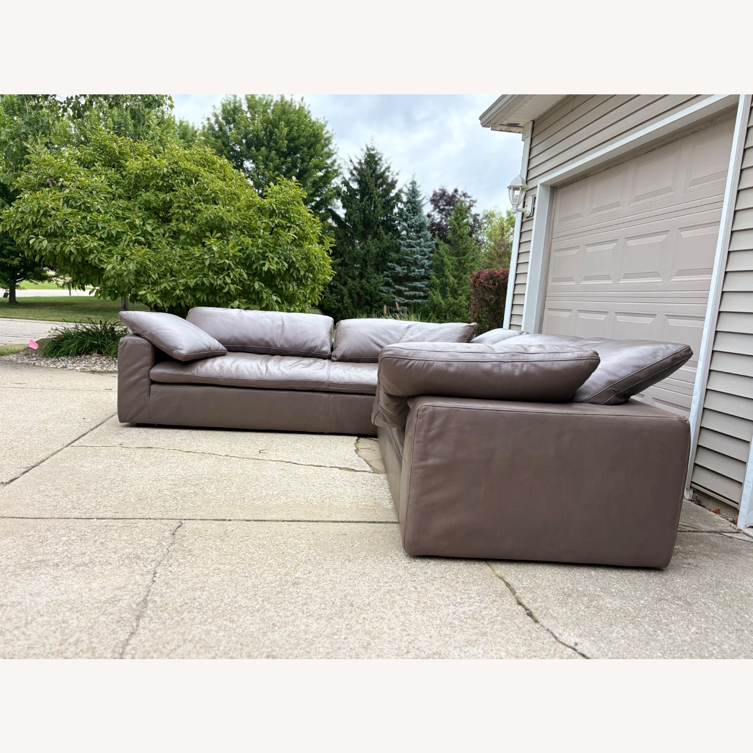 Restoration Hardware Cloud Leather Sectional - image-3