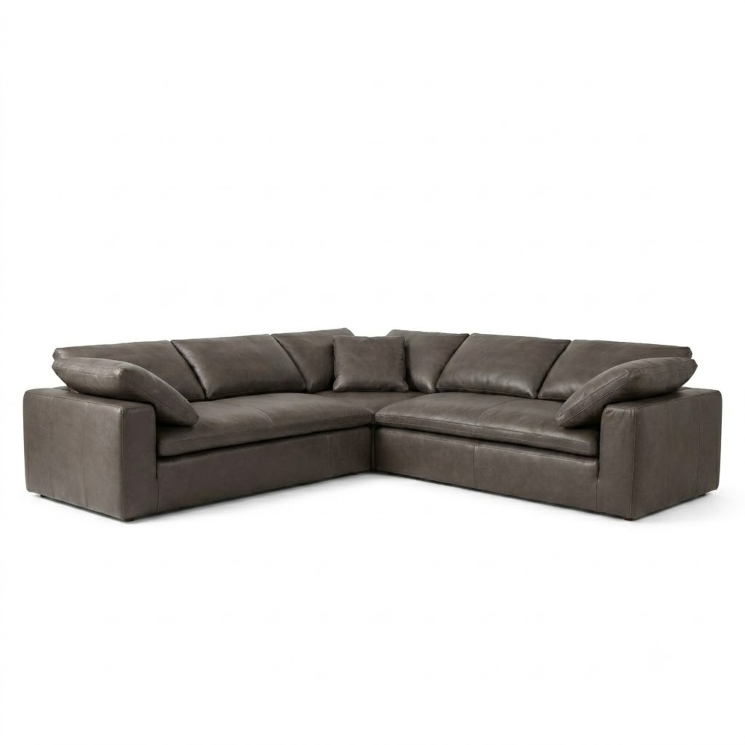 Restoration Hardware Cloud Leather Sectional - image-4