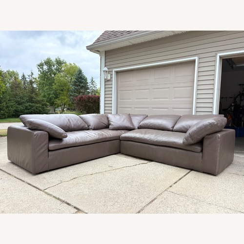 Used Restoration Hardware Cloud Leather Sectional for sale on AptDeco