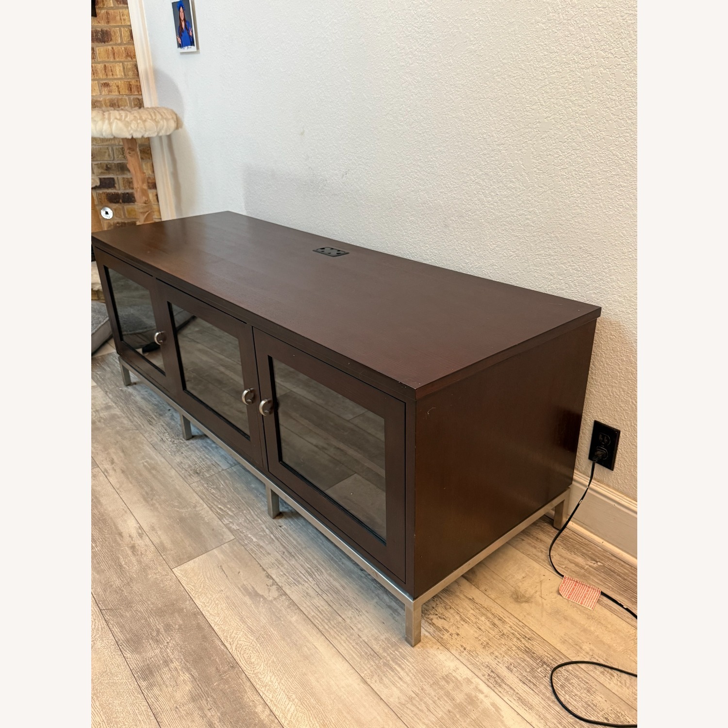 Ethan Allen Dark Brown Wood Media Storage - image-6