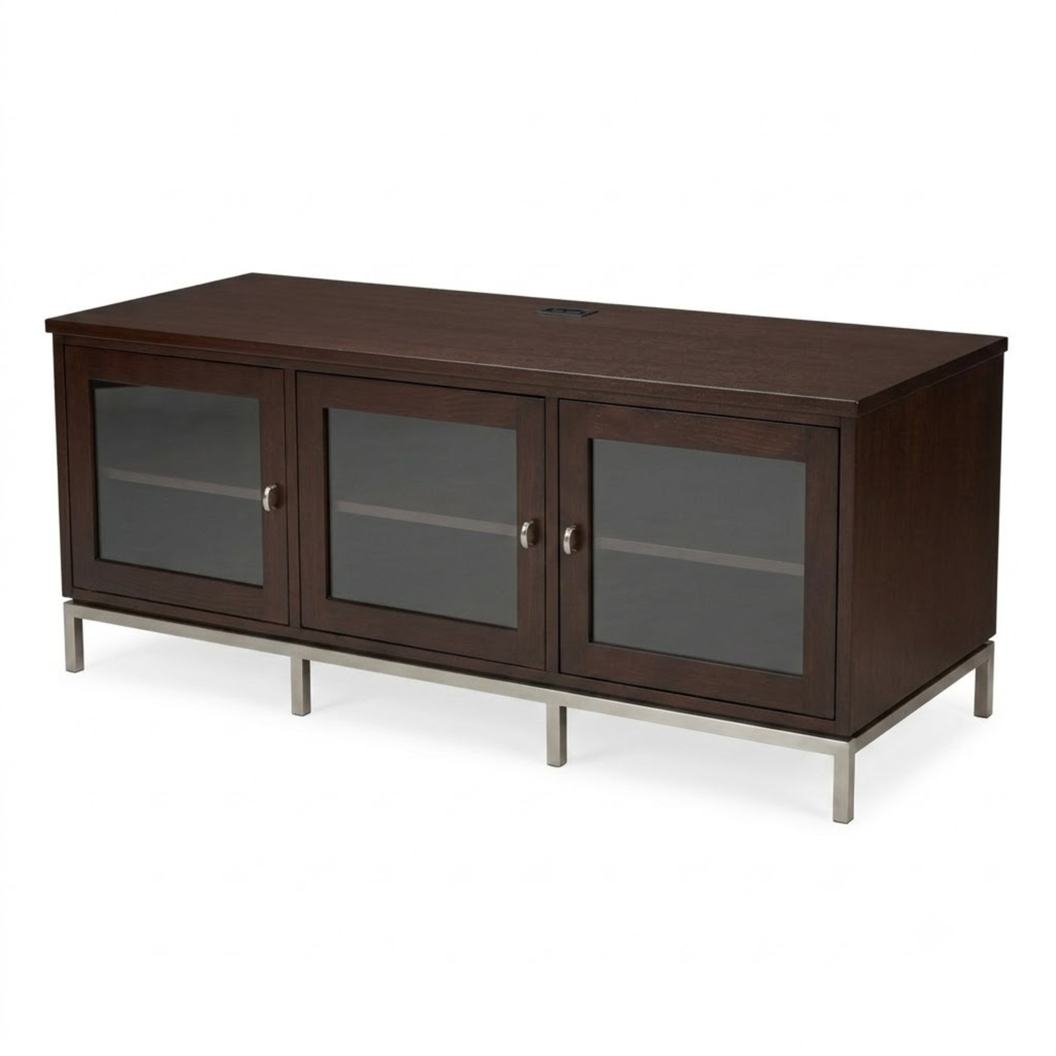 Ethan Allen Dark Brown Wood Media Storage - image-7