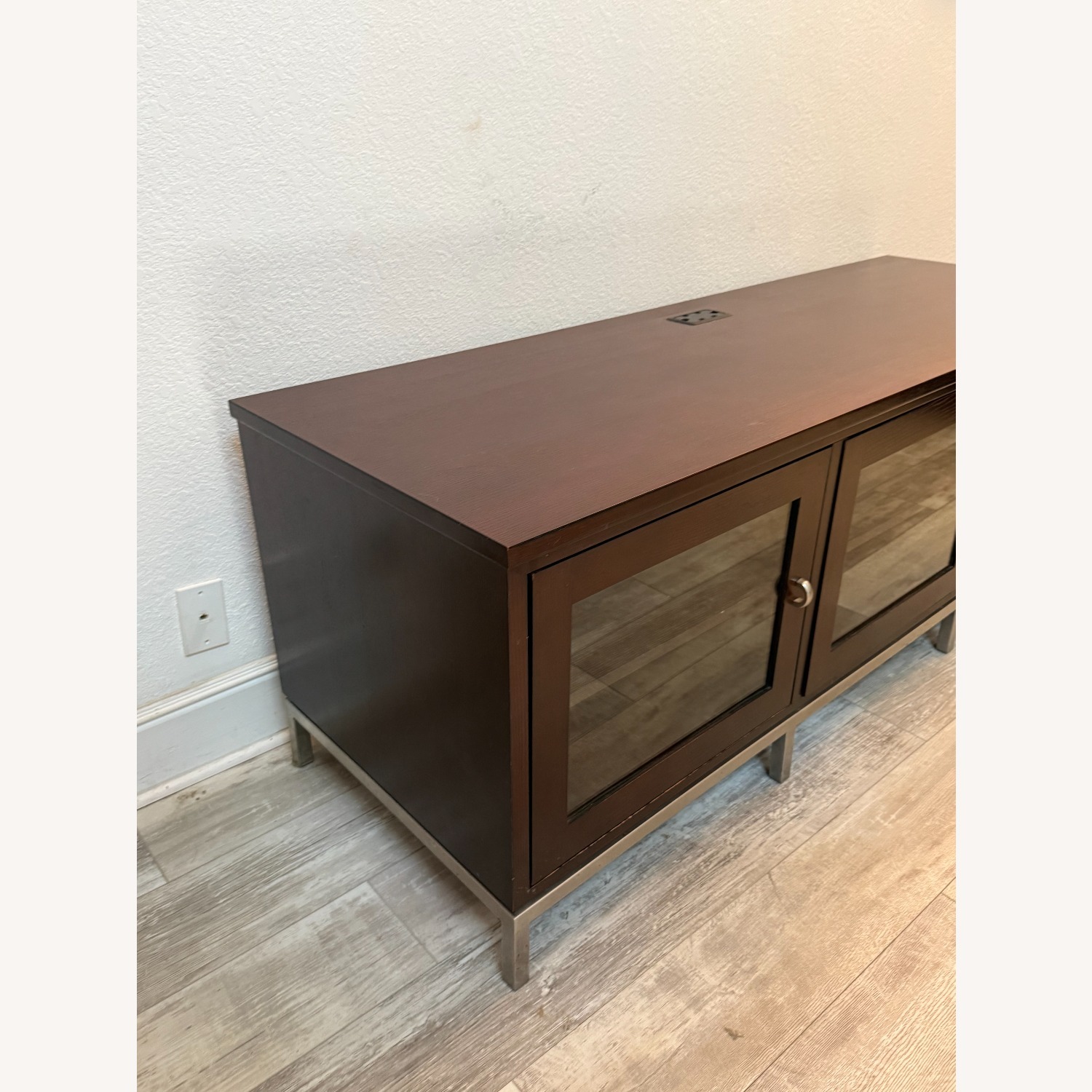 Ethan Allen Dark Brown Wood Media Storage - image-5