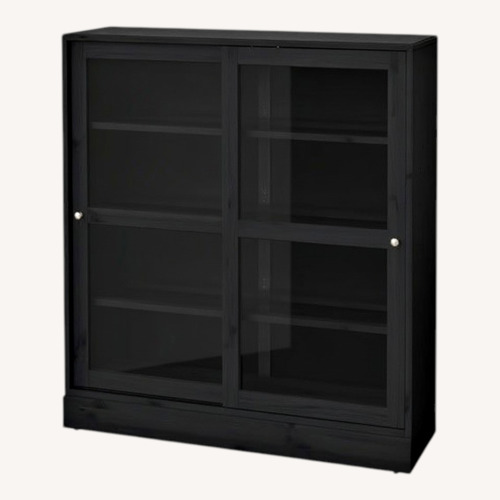 Used IKEA Havsta Cabinet Set in Dk Grey/ Black for sale on AptDeco