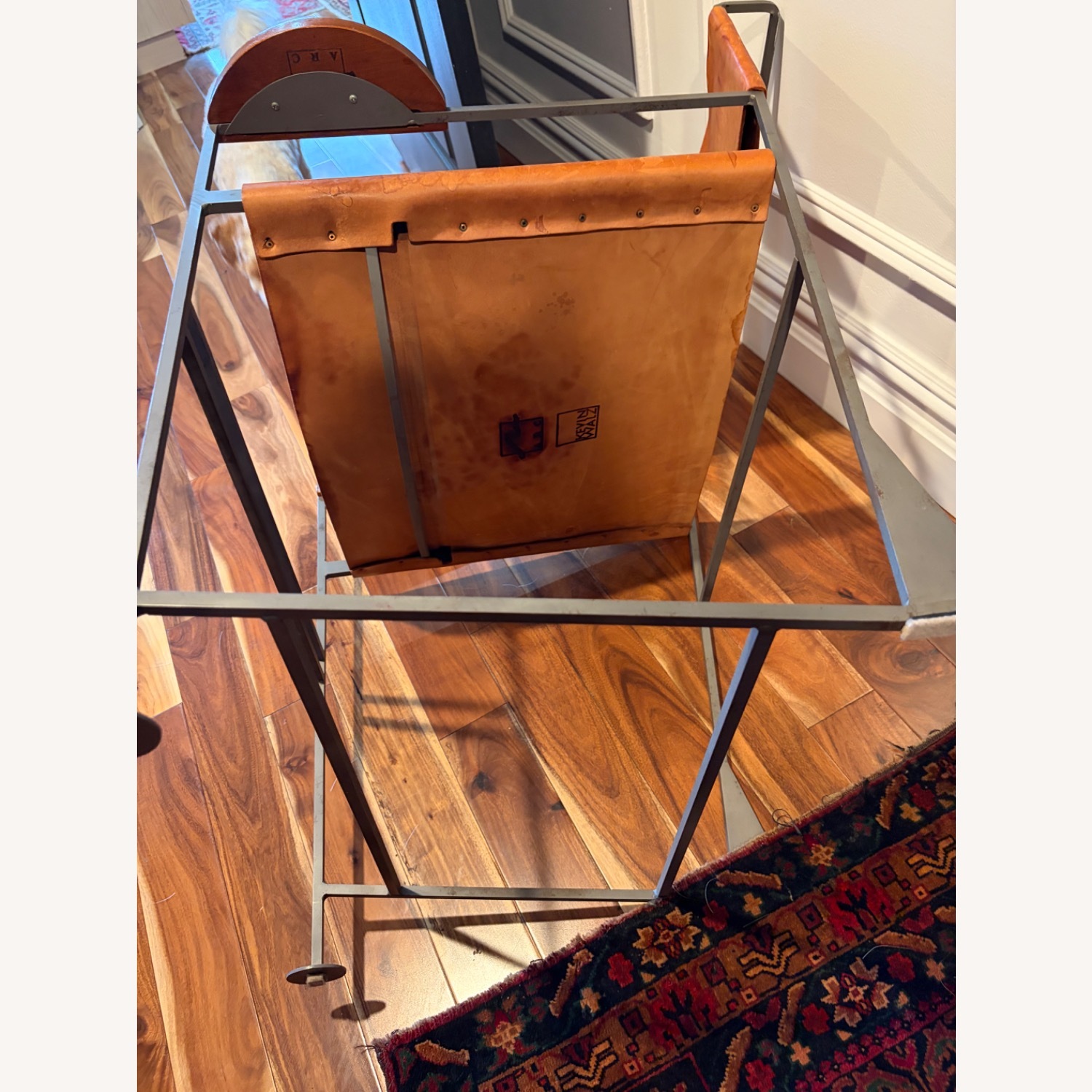 Kevin Walz MCM Iron and Leather Chair Set - image-5