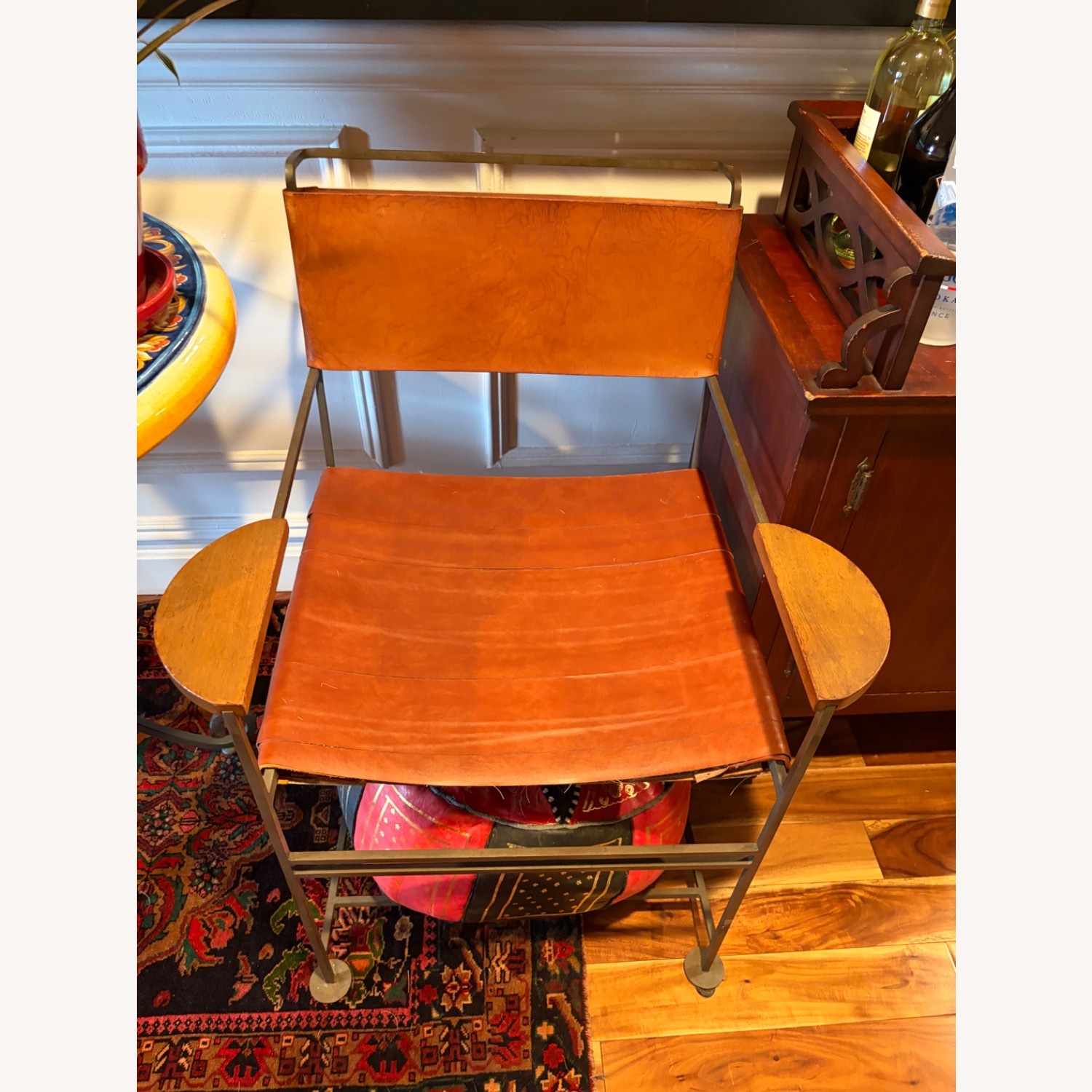 Kevin Walz MCM Iron and Leather Chair Set - image-2