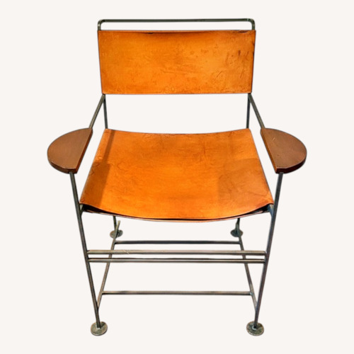 Used Kevin Walz MCM Iron and Leather Chair Set for sale on AptDeco