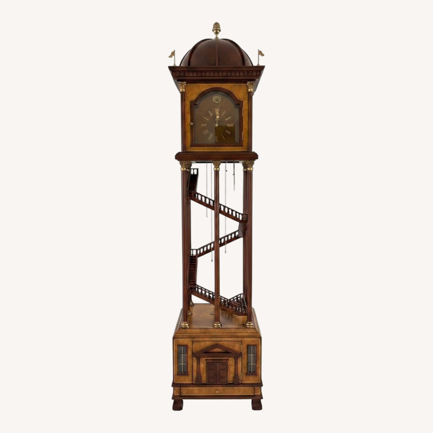 Maitland-Smith Grandfather Clock With Staircase - image-0
