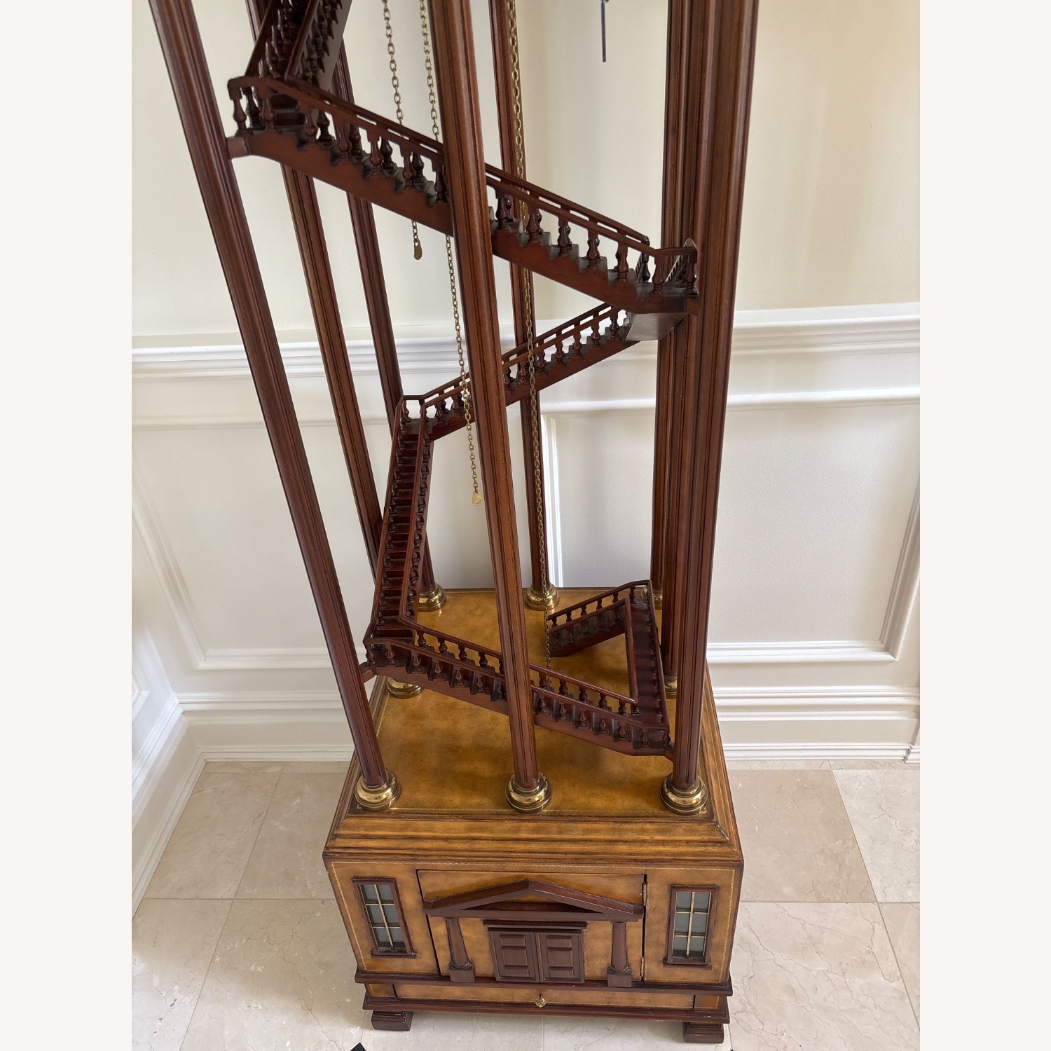Maitland-Smith Grandfather Clock With Staircase - image-3