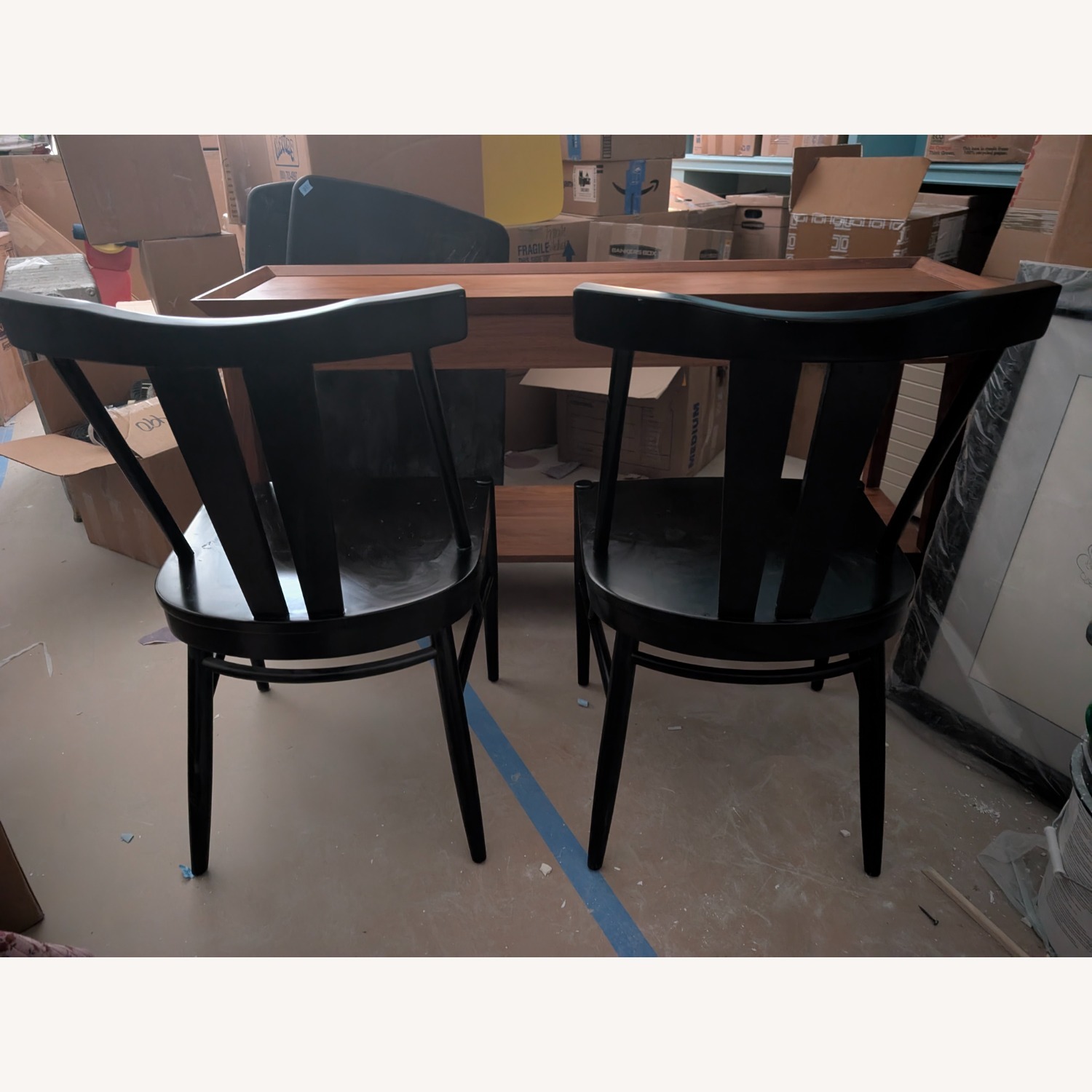 Ballard Designs Bentham Black Wood Dining Chairs - image-2