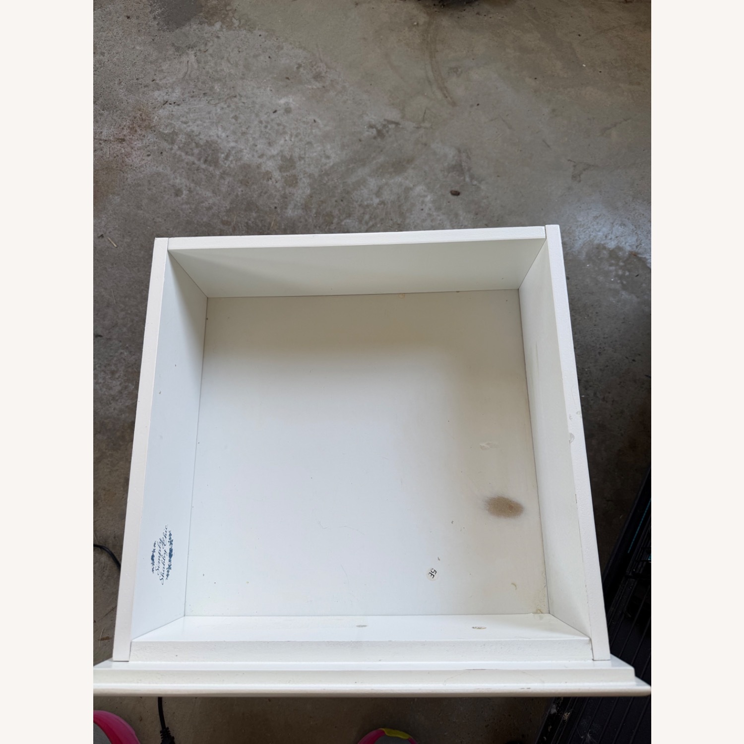 Vintage White Octagonal Nightstand - image-5