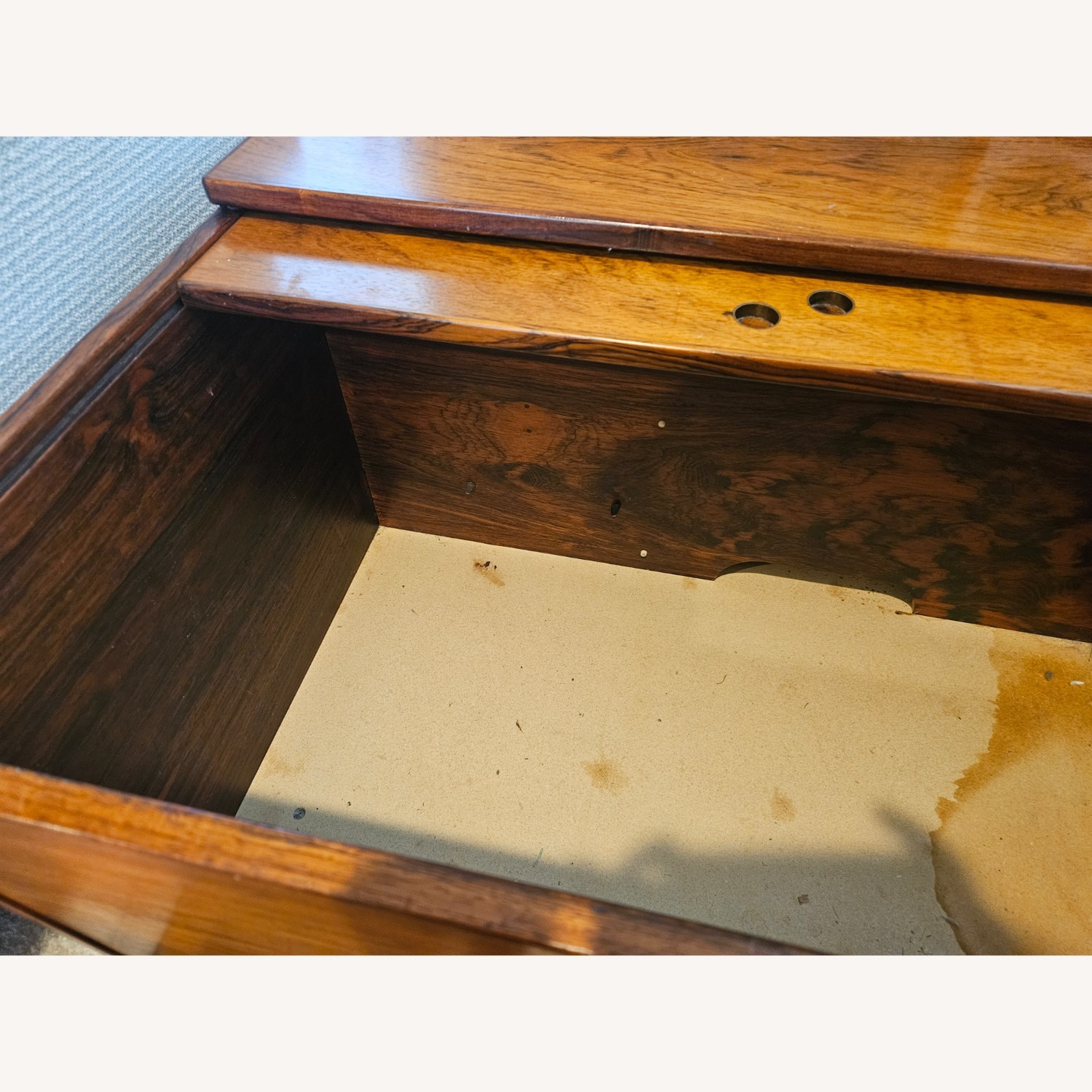 Mid Century Modern Rosewood Side Table Storage - image-2