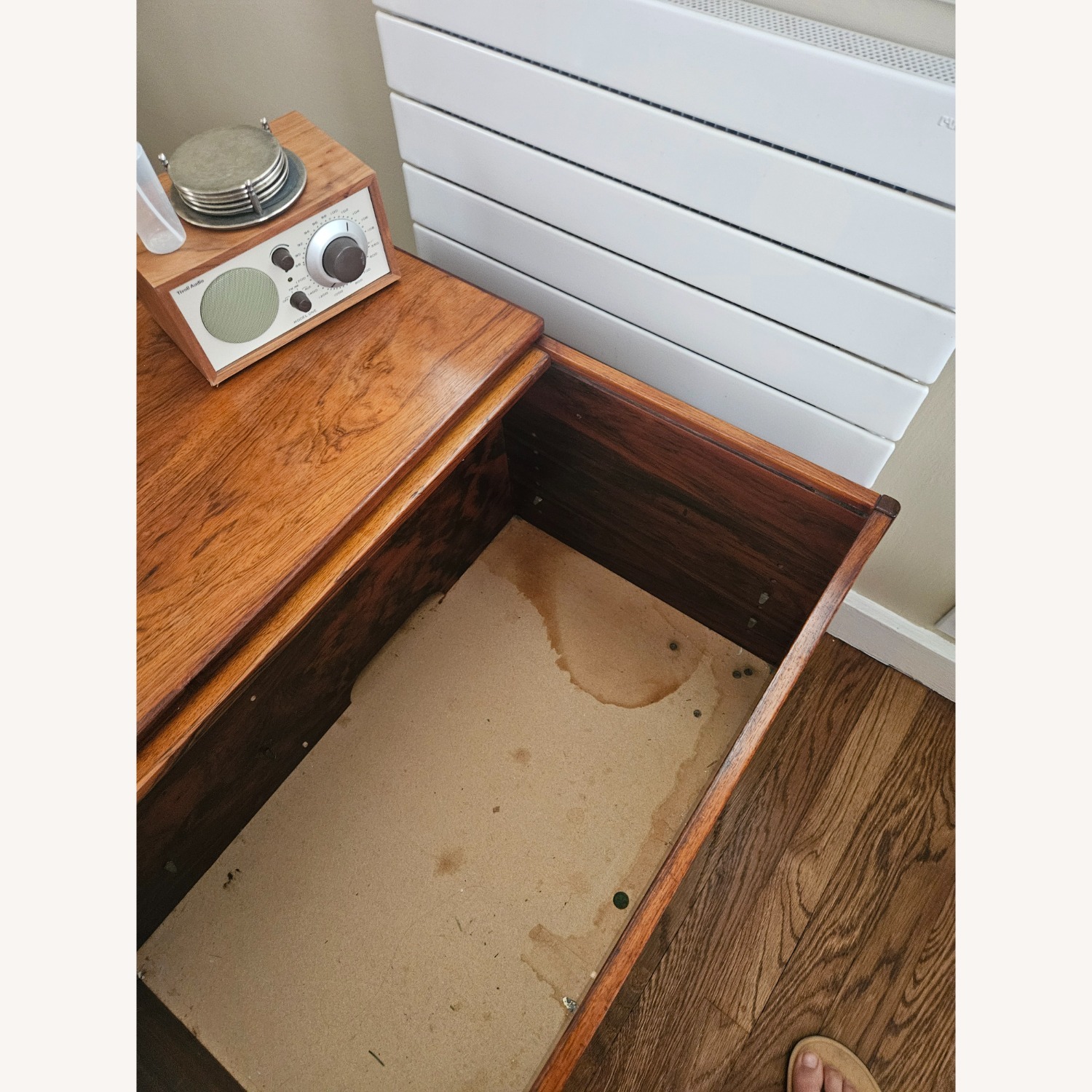 Mid Century Modern Rosewood Side Table Storage - image-4